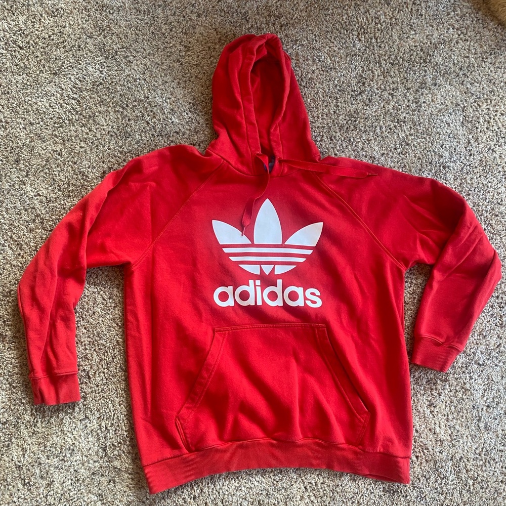 Adidas Men's Red Hoodie